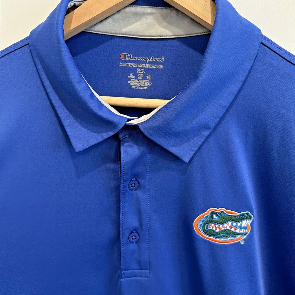 Florida Gators Performance Polo Golf Shirt Mens Sz 2XL Gator Blue UF Football